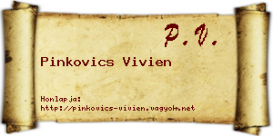 Pinkovics Vivien névjegykártya